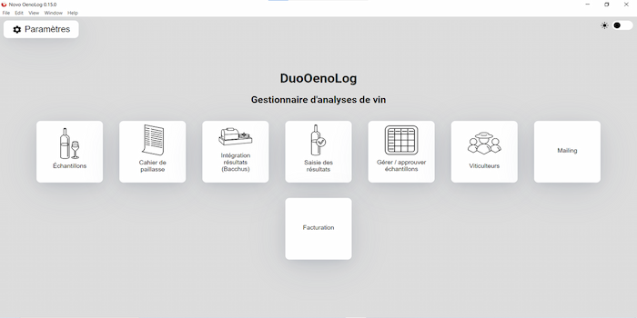 Application de gestion pour un cabinet en oenologie